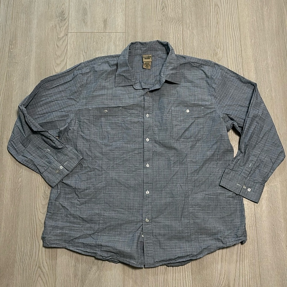 🔥BUNDLESALE Mens 3XL Scandia Woods 100% cotton button down dress casual shirt